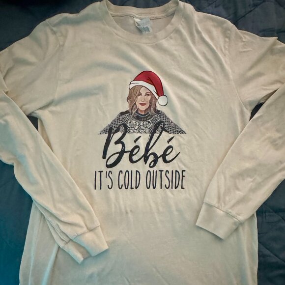 Bebe “It’s Cold Outside” Moira Rose Long Sleeve Tee – Unisex Medium - Picture 1 of 8